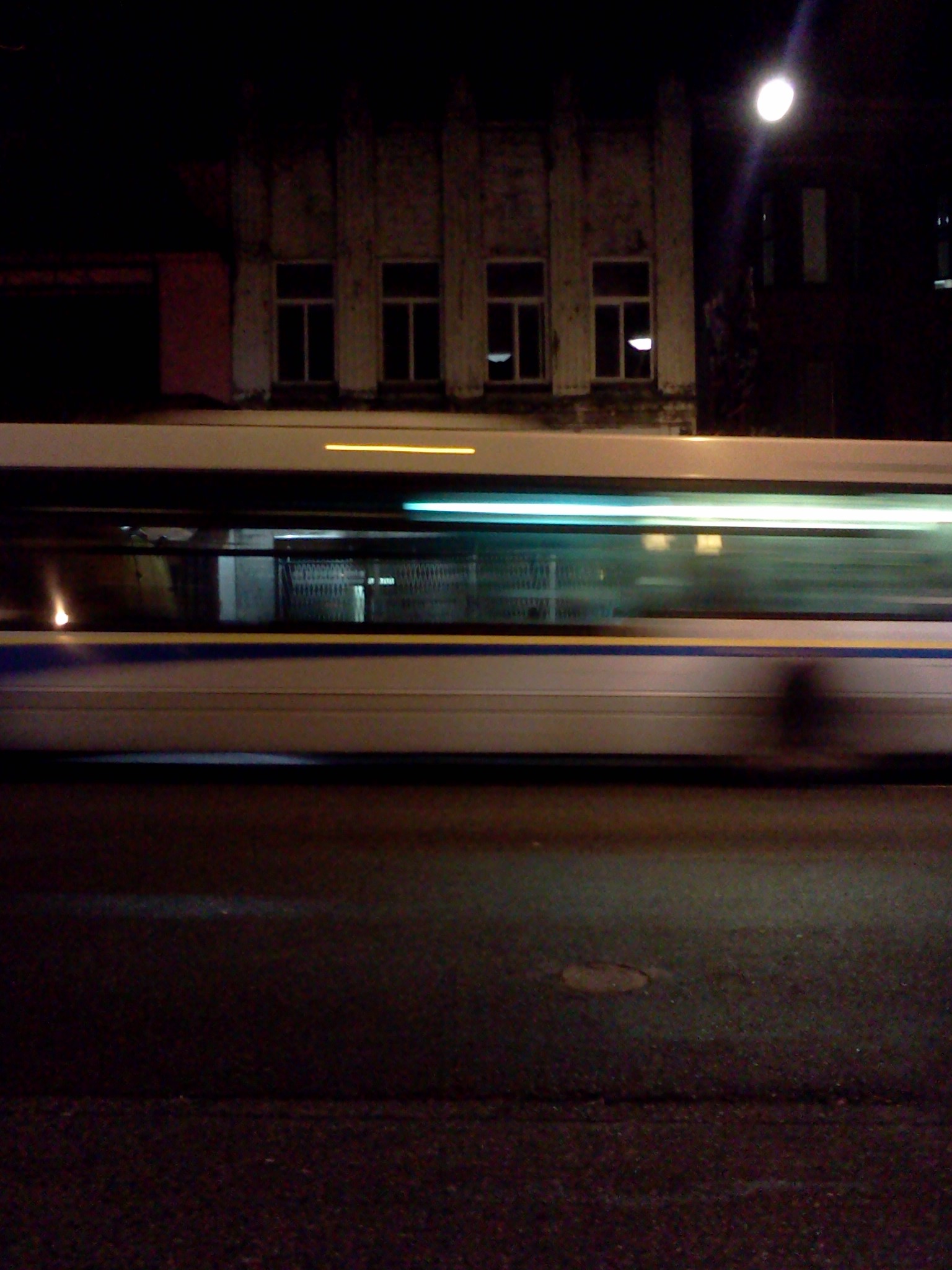 bus outside of building